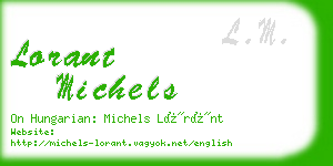 lorant michels business card